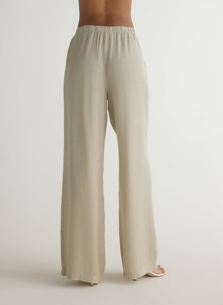 Bella Dahl Wide Leg Pleated Pant - Foggy Coast