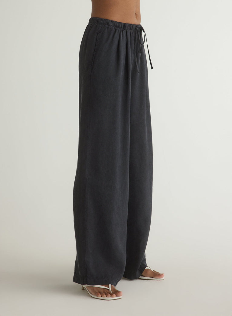 Bella Dahl Wide Leg Pleated Pant - Vintage Black