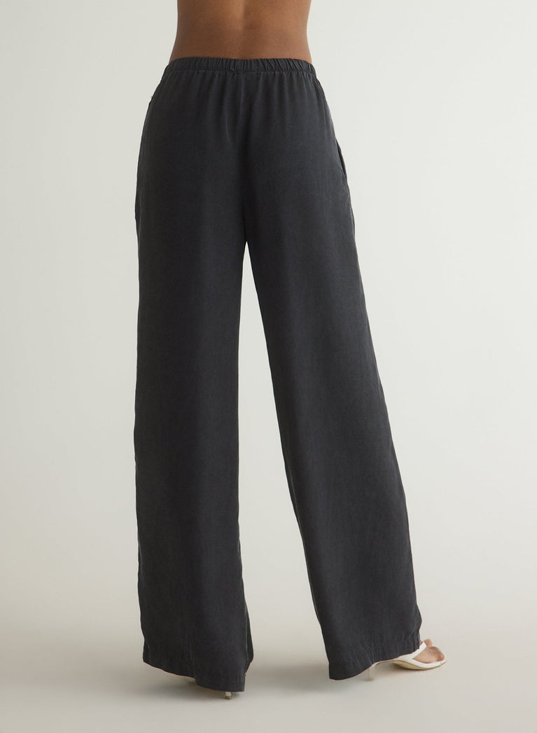 Bella Dahl Wide Leg Pleated Pant - Vintage Black