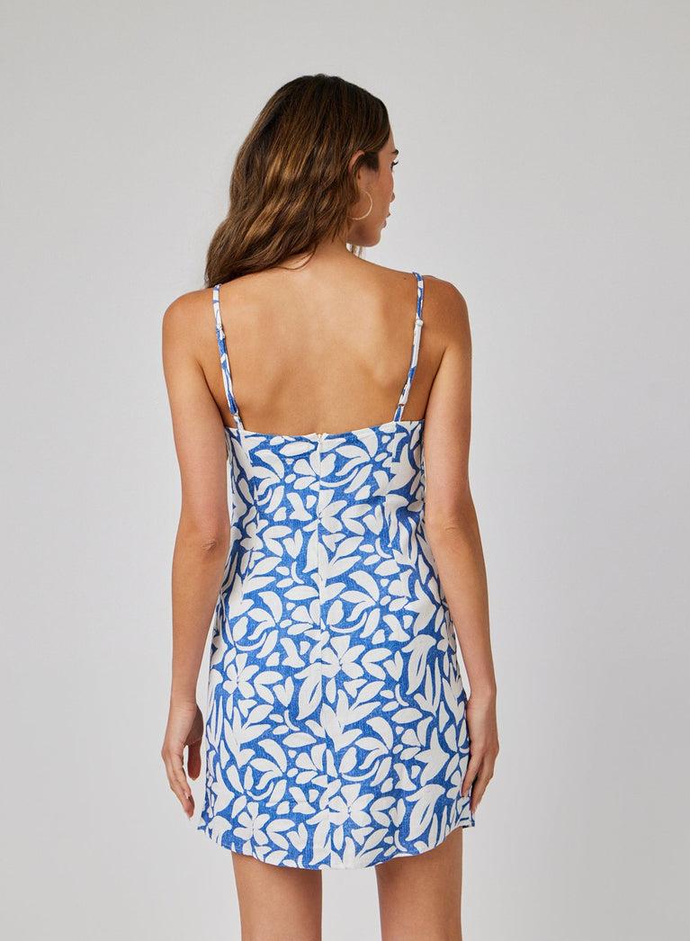 Bella Dahl Fitted Cami Mini Dress - Stamped Floral Print