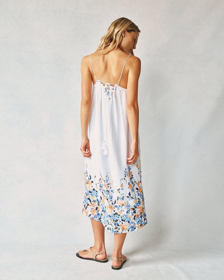Bella Dahl Flowy Cami Midi Dress - Border Floral Print