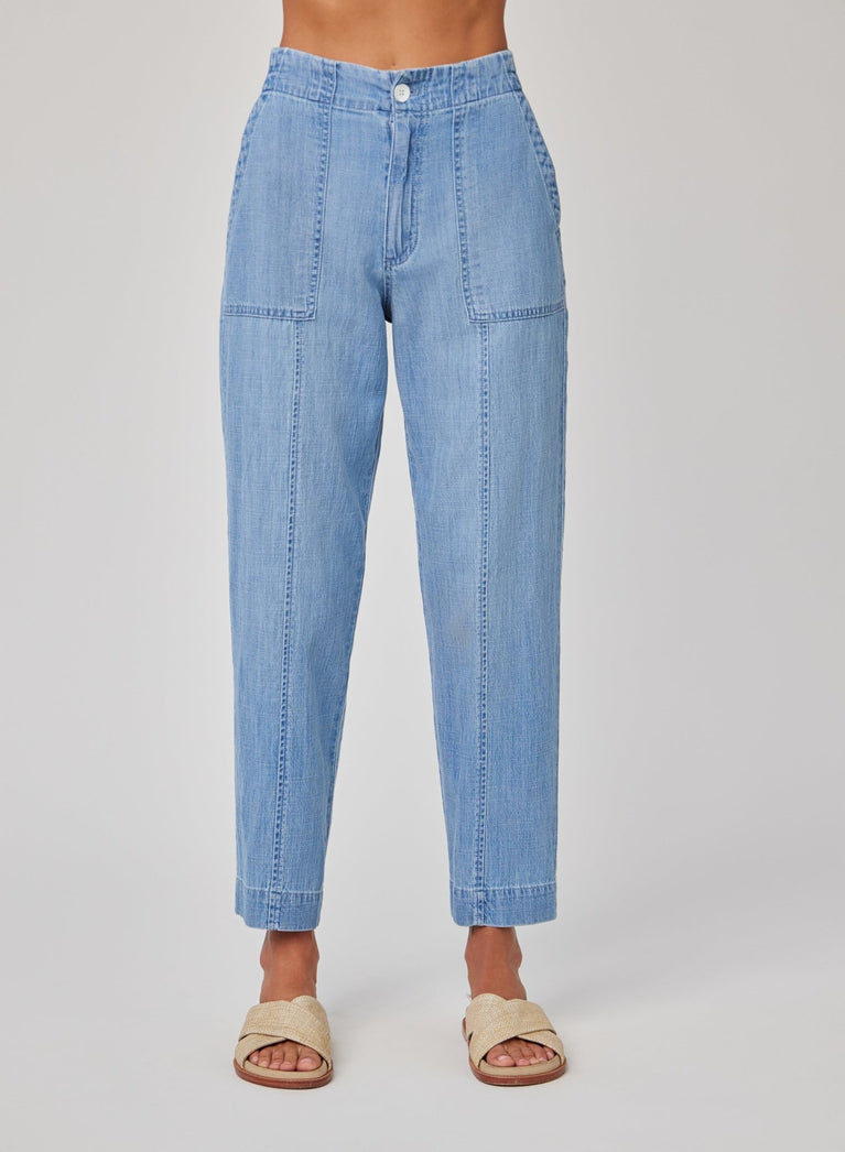 Bella Dahl Jordyn Pork Chop Seam Pant - Sea Breeze Wash