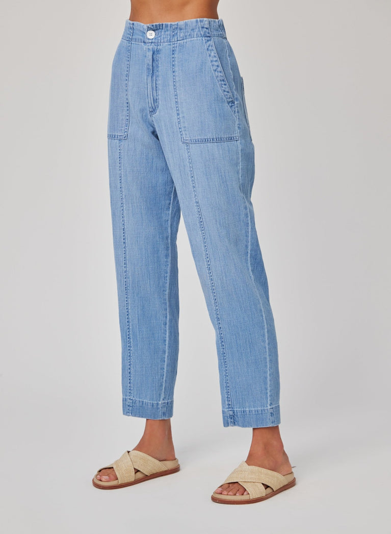 Bella Dahl Jordyn Pork Chop Seam Pant - Sea Breeze Wash