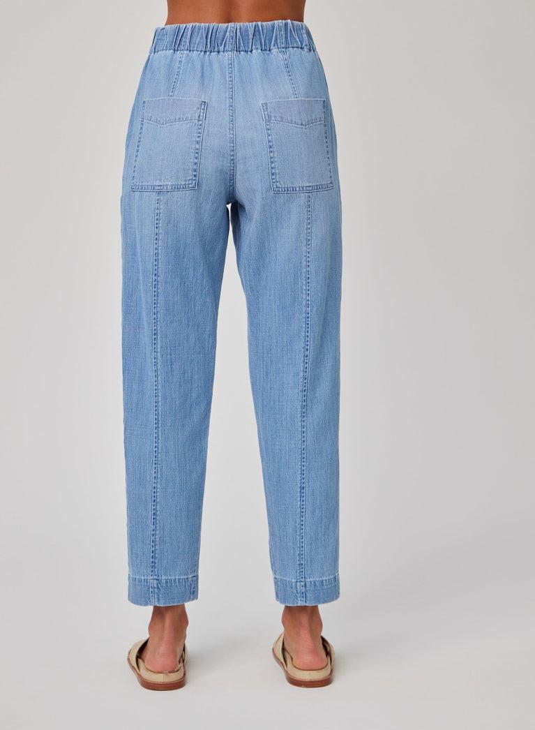 Bella Dahl Jordyn Pork Chop Seam Pant - Sea Breeze Wash