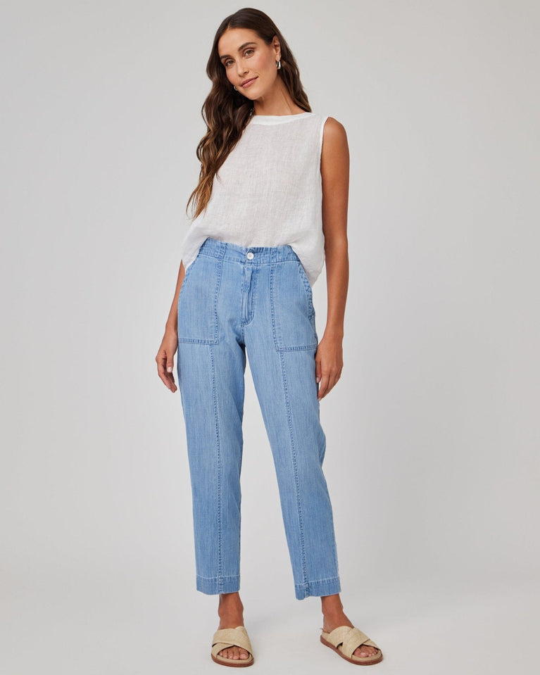 bella dahl Jordyn Pork Chop Seam Pant - Sea Breeze Wash