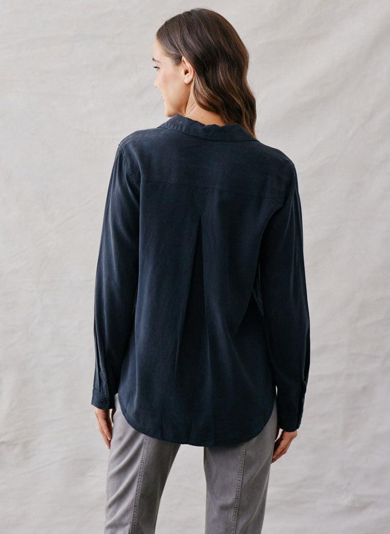 Bella Dahl Long Sleeve Classic Button Down - Vintage Black