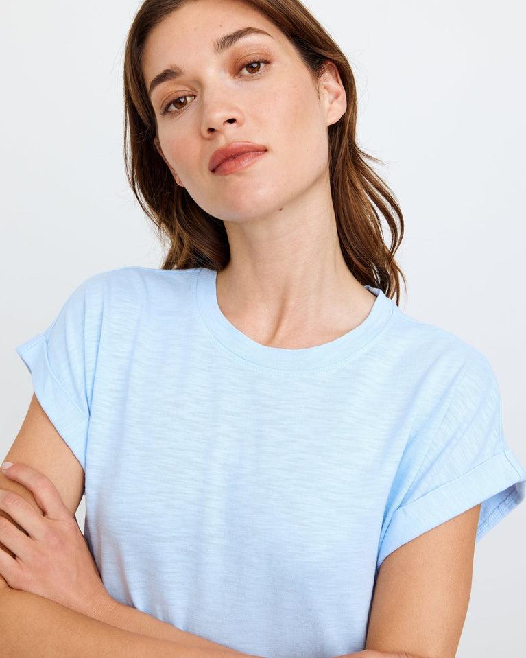 Bella Dahl Roll Sleeve T-Shirt Dress - Perennial Blue