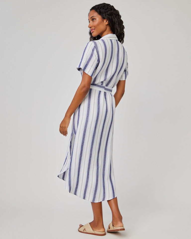 Bella Dahl Rounded Hem Maxi Skirt Dress - Coastal Ombre Stripe