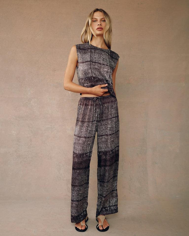 Bella Dahl Wide Leg W/ Wide Hem - Asilah Textured Print