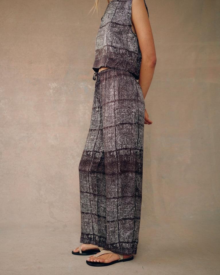 Bella Dahl Wide Leg W/ Wide Hem - Asilah Textured Print