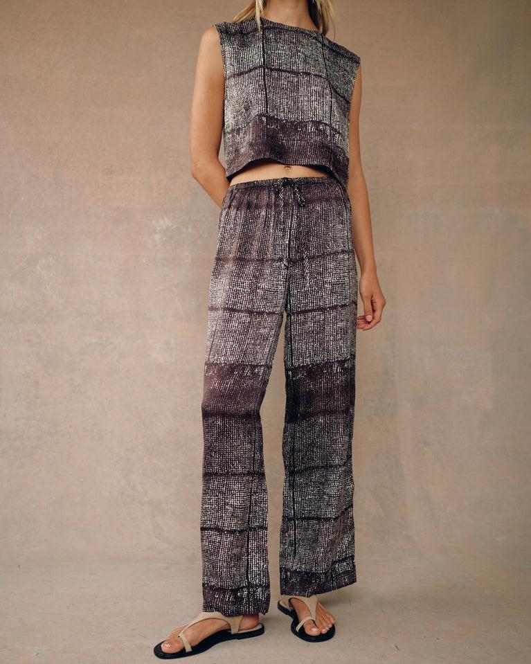 bella dahl Wide Leg W/ Wide Hem - Asilah Textured Print