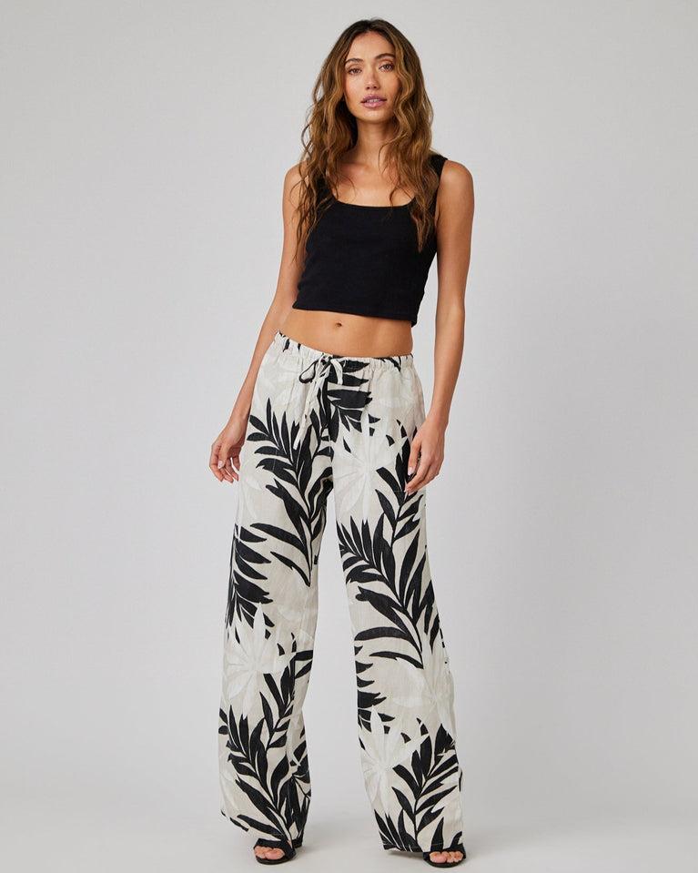 bella dahl Wide Leg with Drawstring - Maui Palm Print