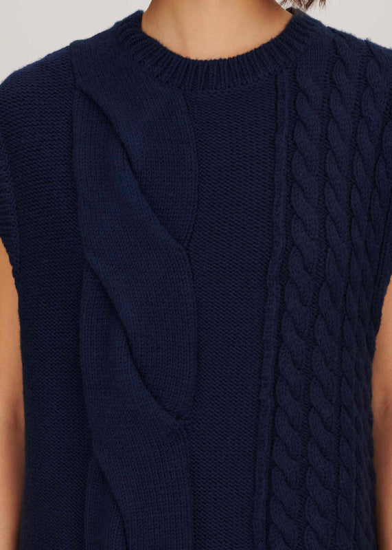 Bella Freud Bella Freud Cable Vest L Bella Freud