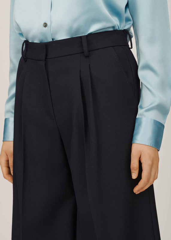 Bella Freud Cavalry Twill Bowie Trouser In Navy