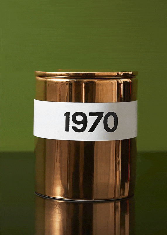 Bella Freud Ceramic 1970 Candle In Gold