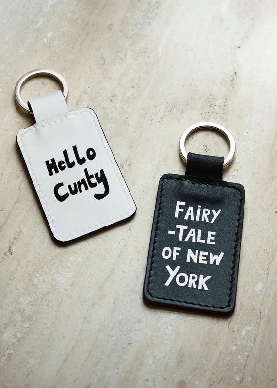 Bella Freud Fairytale Of New York Keyring In Black