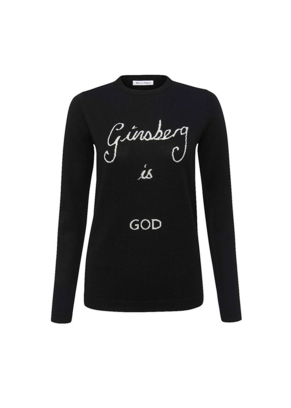 bella freud Ginsberg Is God Jumper in Black
