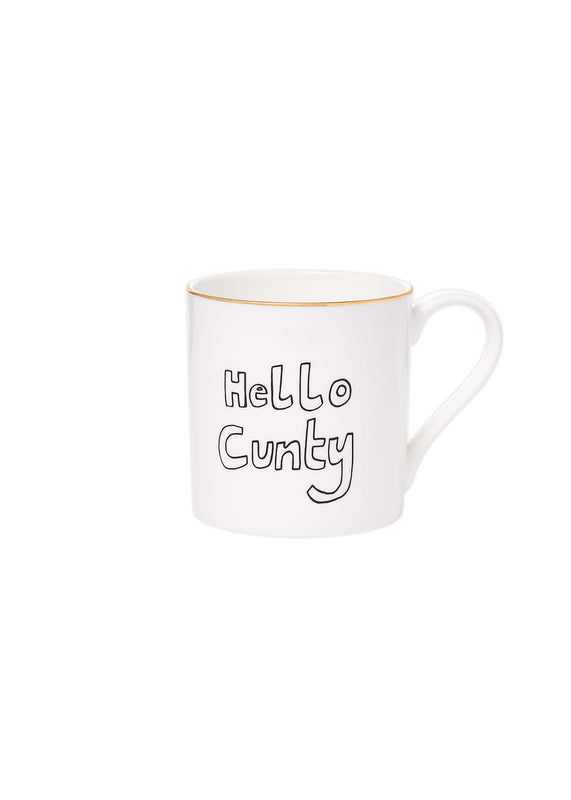 Bella Freud Hello Cunty Mug In White