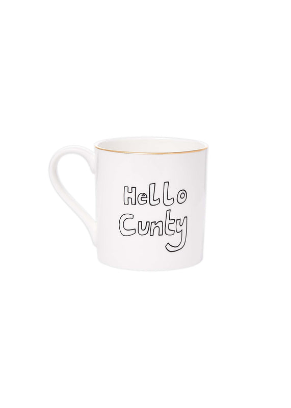 bella freud Hello Cunty Mug in White