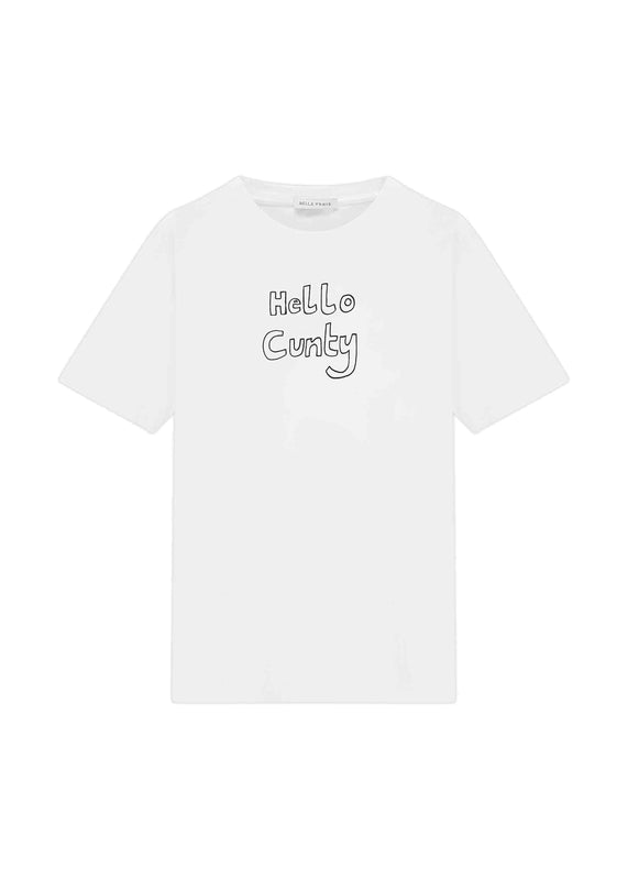 bella freud Hello Cunty Unisex T-Shirt in White