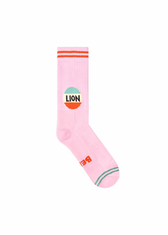 Bella Freud Lion Socks In Pink