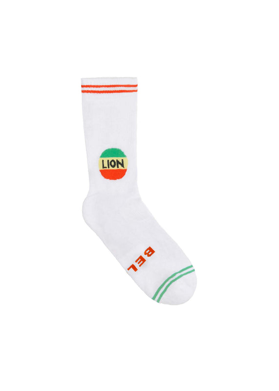 Bella Freud Lion Socks In White