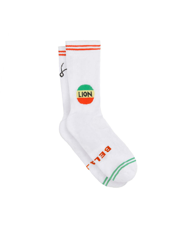 bella freud Lion Socks in White