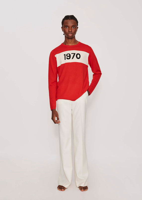 Bella Freud Mens 1970 Jumper In Red