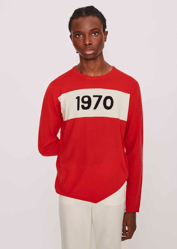 Bella Freud Mens 1970 Jumper In Red