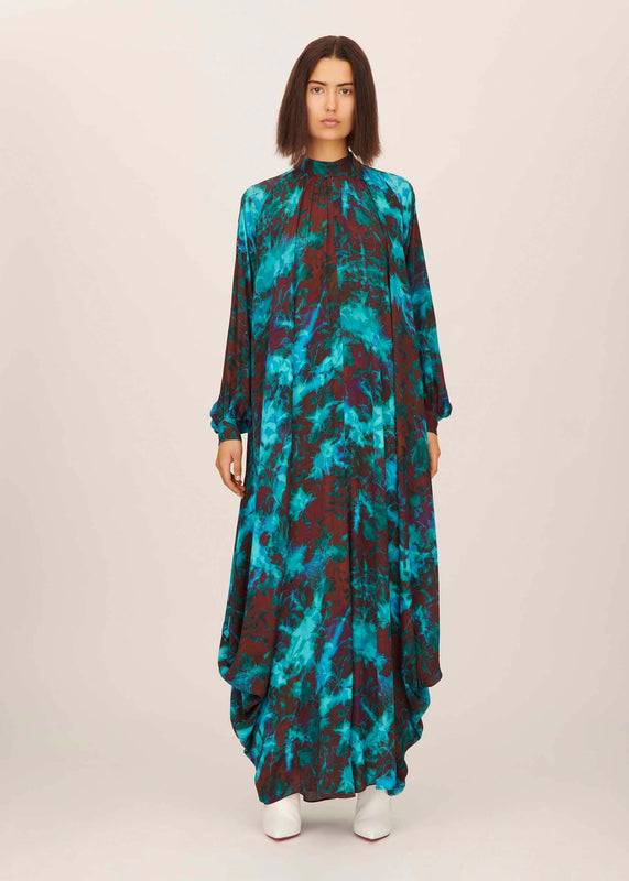 Bella Freud Bella Freud Printed Draped Dress L Bella Freud