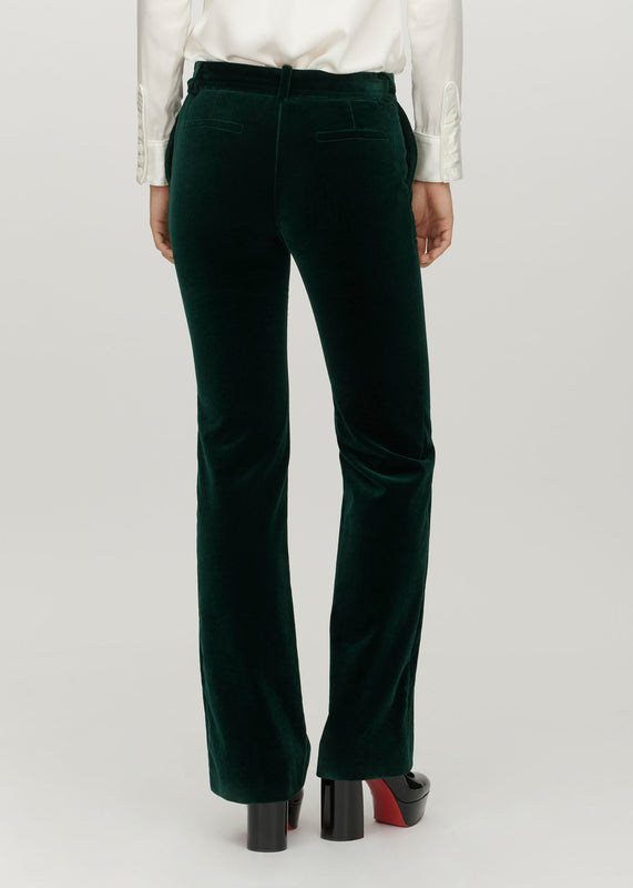 Bella Freud Velvet 1976 Trouser In Green