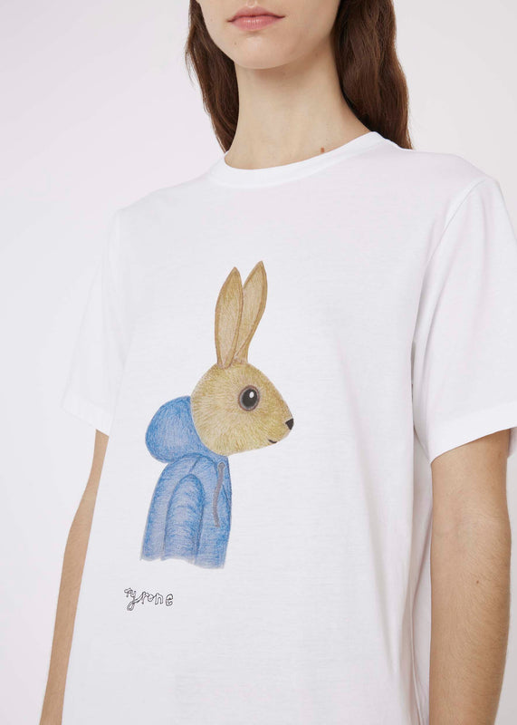 Bella Freud BEST DRESSED BUNNY UNISEX T-SHIRT | WHITE | XS – Bella Freud