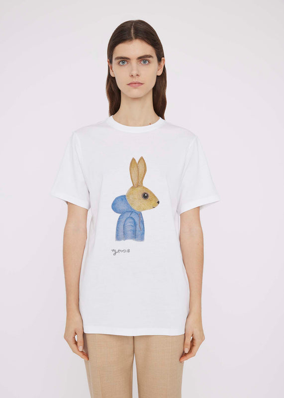 Bella Freud BEST DRESSED BUNNY UNISEX T-SHIRT | WHITE | XS – Bella Freud
