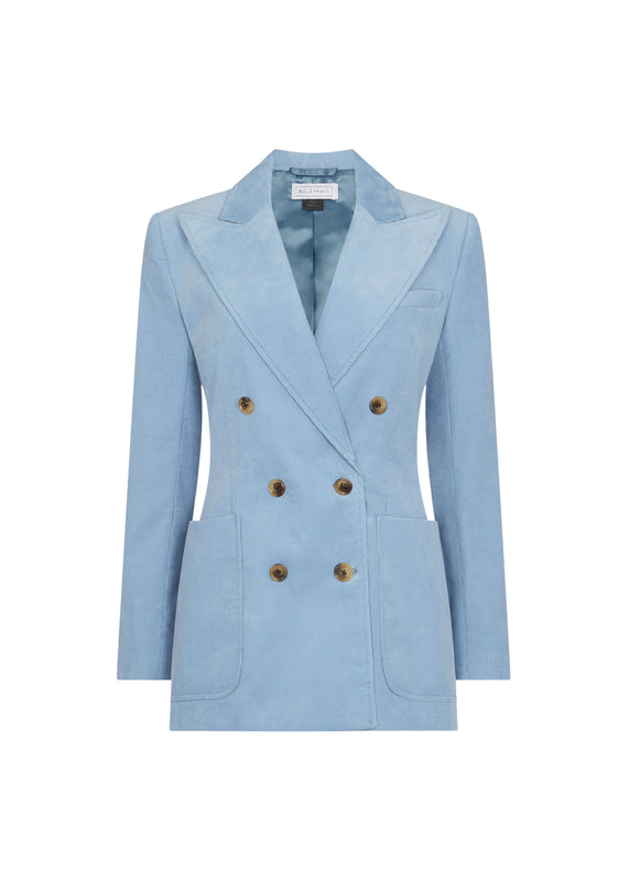 bella freud BIANCA JACKET CORDUROY | SKY BLUE | 6 – Bella Freud