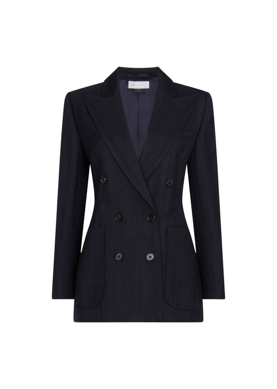 bella freud BIANCA JACKET HOPSACK | NAVY | 6 – Bella Freud