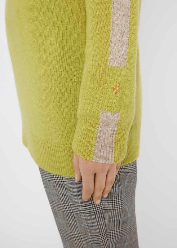 Bella Freud BRITT V-NECK JUMPER | CELERY | XS – Bella Freud