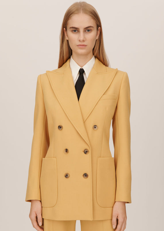 Bella Freud Cavalry Twill Bianca Jacket In Dune L Bella Freud