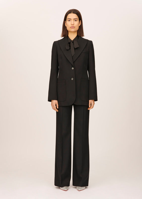 Bella Freud Cavalry Twill Saint James Jacket In Black