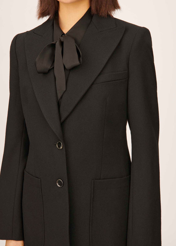 Bella Freud Cavalry Twill Saint James Jacket In Black