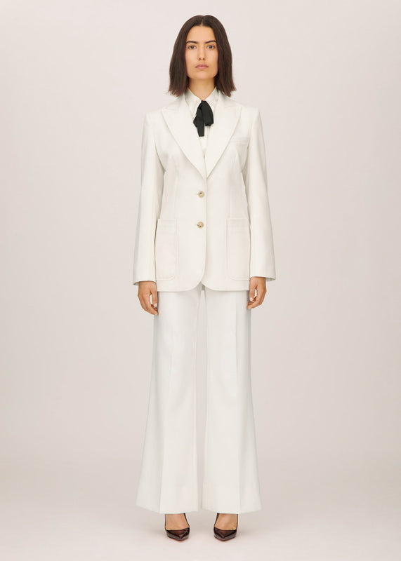 Bella Freud Cavalry Twill Saint James Jacket In Ivory