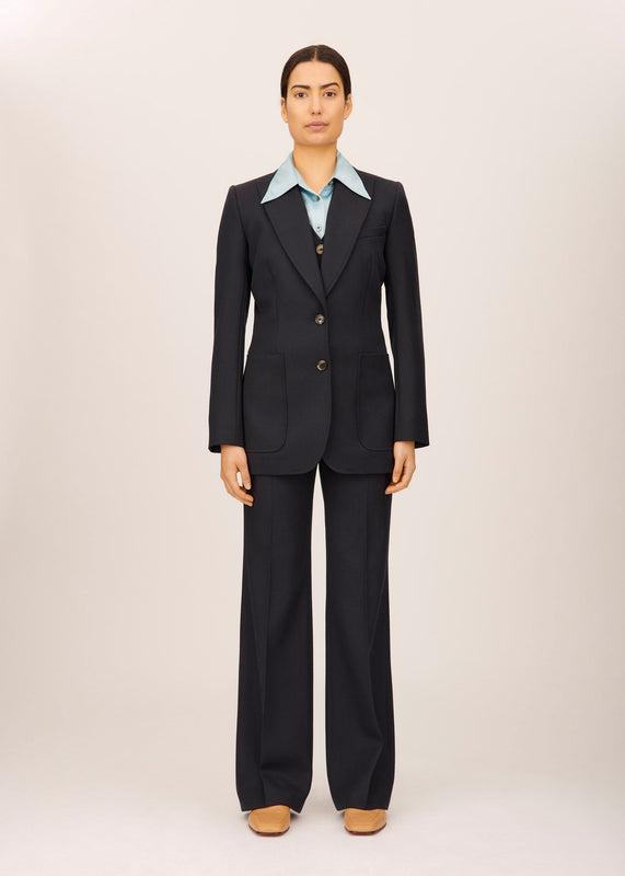 Bella Freud Cavalry Twill Saint James Jacket In Navy