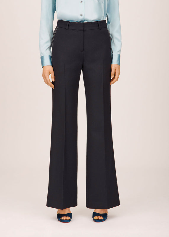 Bella Freud Cavalry Twill Topstitched Slim Kim Trouser