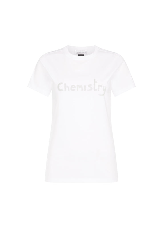 bella freud CHEMISTRY CLASSIC T-SHIRT | WHITE MULTI | XS – Bella Freud