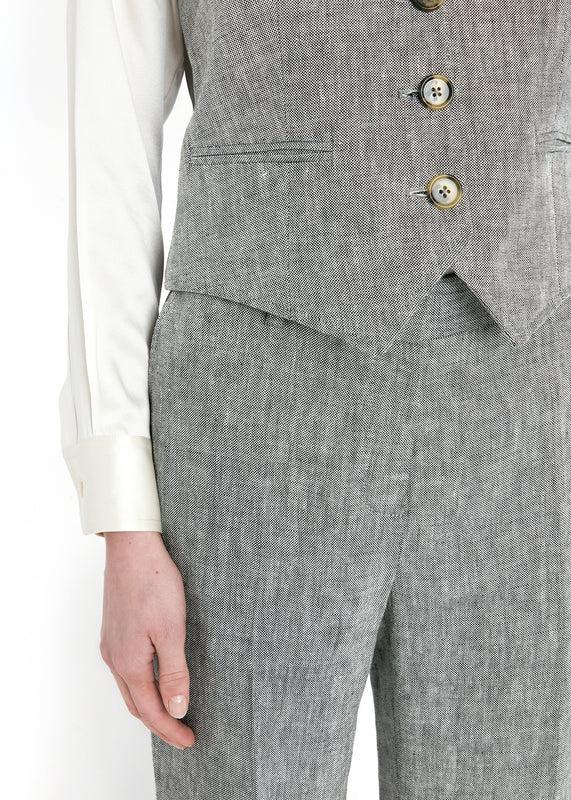 Bella Freud CHRISSIE WAISTCOAT | DAPPLED GREY | 6 – Bella Freud
