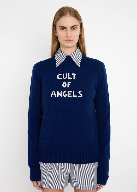 Bella Freud CULT OF ANGELS JUMPER | NAVY | XS – Bella Freud