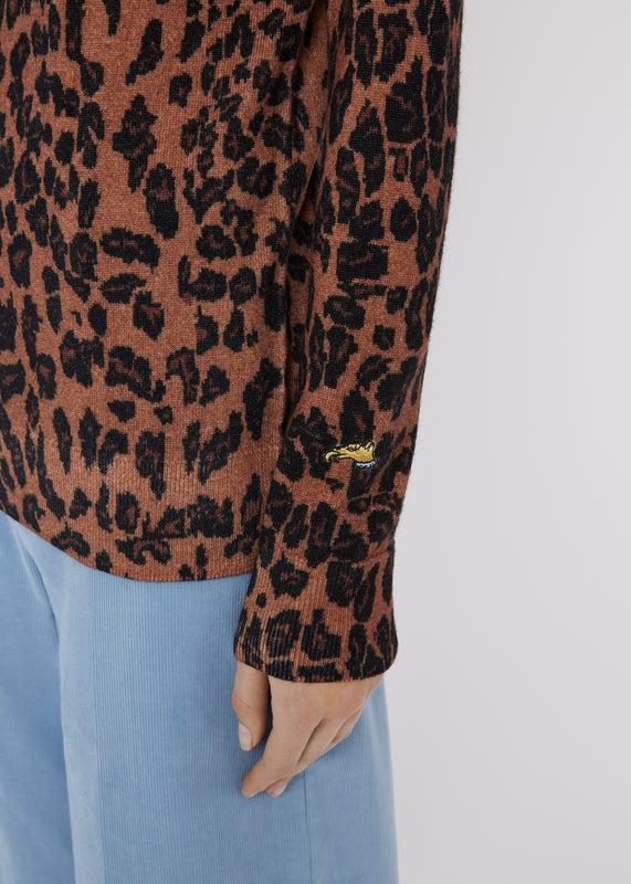 Bella Freud LEOPARD ROLL NECK | LEOPARD | XS – Bella Freud