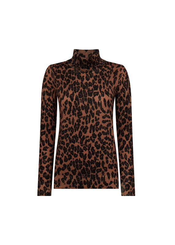 bella freud LEOPARD ROLL NECK | LEOPARD | XS – Bella Freud