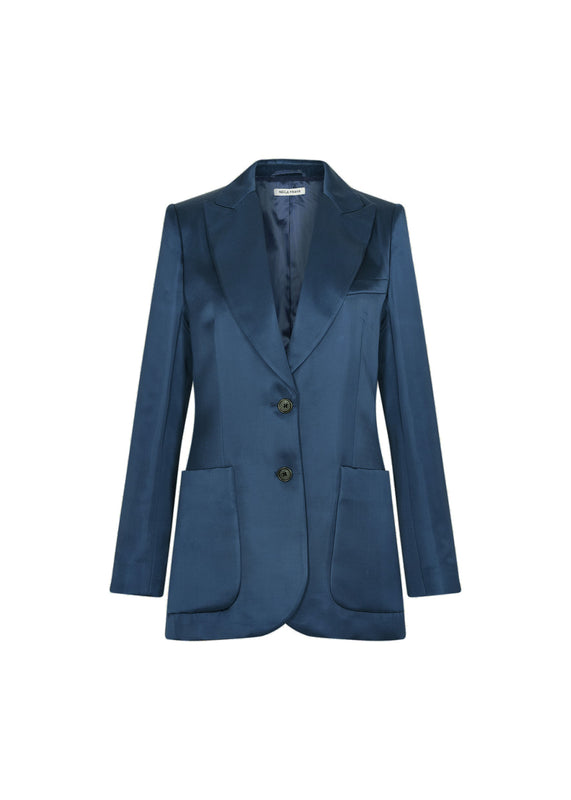 bella freud Satin Saint James Jacket in Blue l Bella Freud