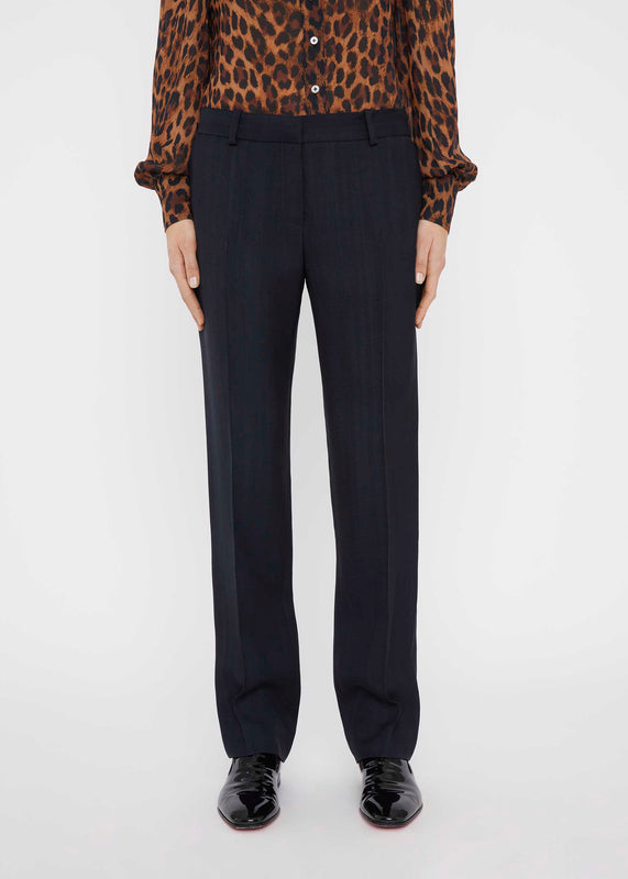Bella Freud SCHOOL BOY TROUSER HOPSACK | NAVY | 6 – Bella Freud