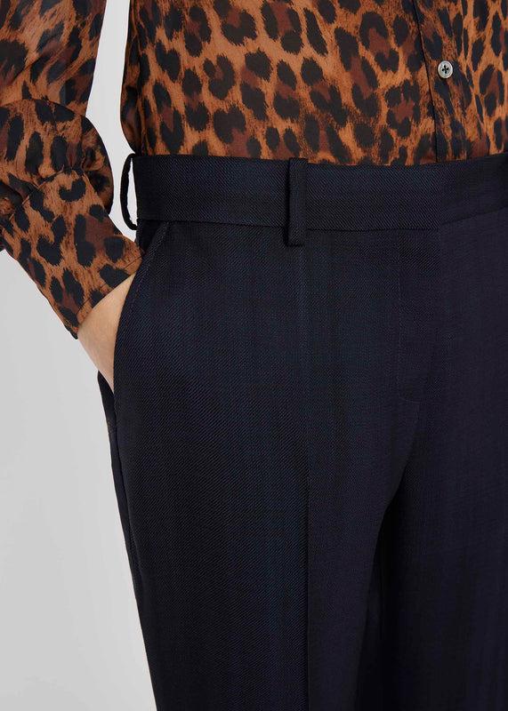 Bella Freud SCHOOL BOY TROUSER HOPSACK | NAVY | 6 – Bella Freud